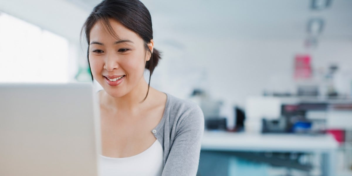 woman working in office